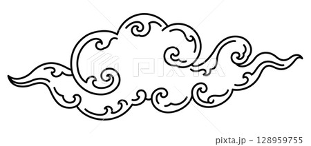 oriental cloud traditional style element vector 128959755
