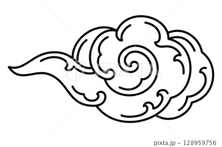 oriental cloud traditional style element vector 128959756