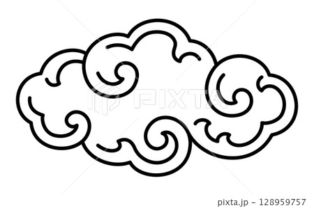oriental cloud traditional style element vector 128959757