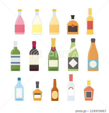 お酒のイラストセット 128959867
