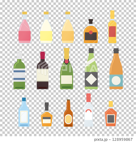 お酒のイラストセット 128959867