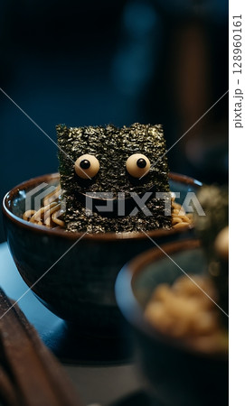 Happy Face Noodles A Fun Food Presentation for Everyone. 128960161
