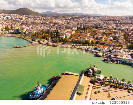 The resort town of Kusadasi, Turkey The resort town of Kusadasi, Turkey 128960538