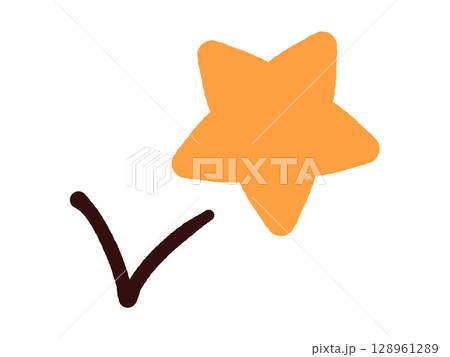 シンプルな星が飛ぶイラスト素材 128961289
