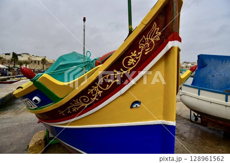 マルタ,ルッツ,マルサシュロック,漁船,カラフル 128961562
