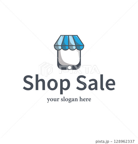 online shop shopping logo concept, with a simple, elegant, minimalist shop and bag concept that is suitable for business or shopping brand template poster online shop shopping logo concept, with a simple, elegant, minimalist shop and bag concept that is suitable for business or shopping brand template poster 128962337