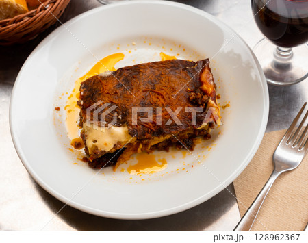 Traditional italian food lasagna Traditional italian food lasagna 128962367