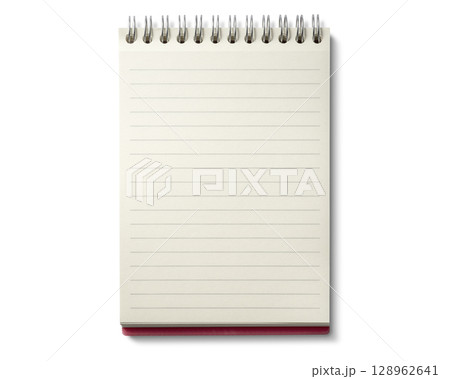 小型のスパイラルノート。メモ帳 小型のスパイラルノート。メモ帳 128962641