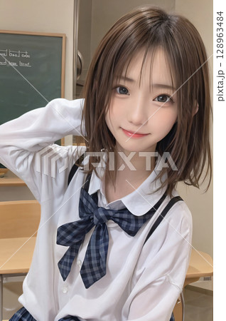 可愛い女子高生 128963484