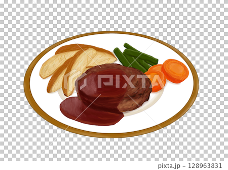 德米格拉斯醬漢堡 128963831