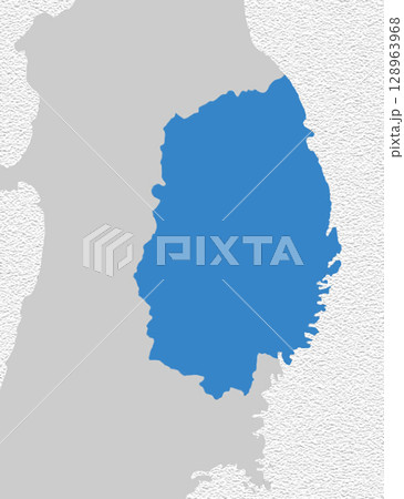 日本地図　岩手県 128963968