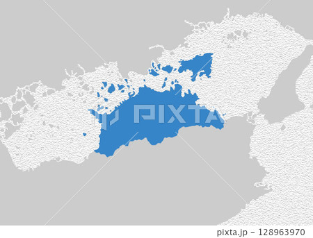 日本地図 香川県 日本地図 香川県 128963970
