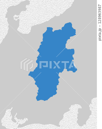 日本地図　長野県 128963987