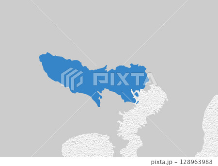 日本地図　東京都 128963988