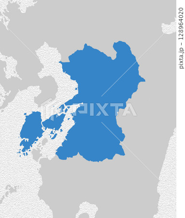 日本地図 熊本県 日本地図 熊本県 128964020