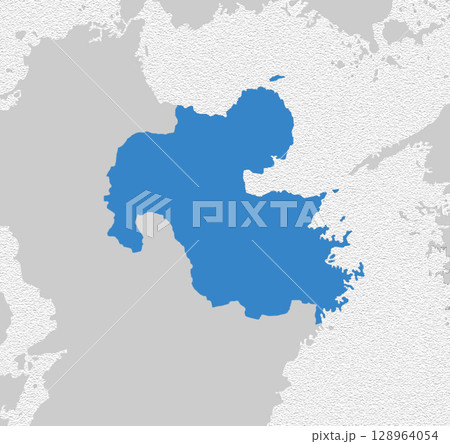 日本地図　大分県 128964054