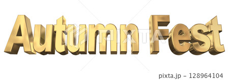 3DCG文字「Autumn Fest（オータムフェスト）」 128964104