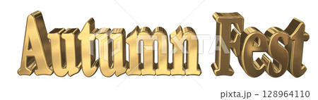3DCG文字「Autumn Fest（オータムフェスト）」 128964110