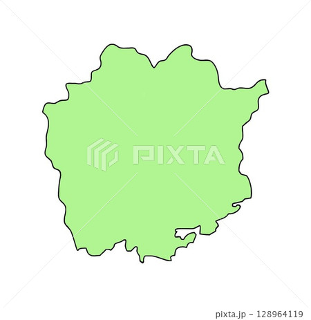 日本地図　岡山県 128964119