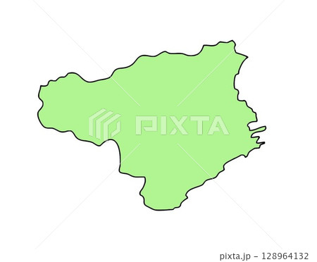 日本地図　徳島県 128964132