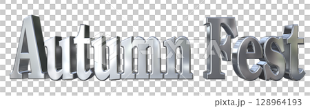 3DCG文字「Autumn Fest（オータムフェスト）」 128964193