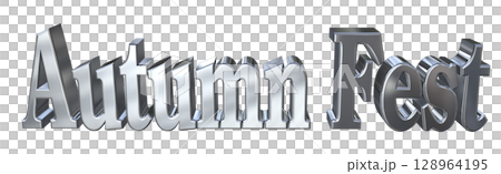 3DCG文字「Autumn Fest（オータムフェスト）」 128964195