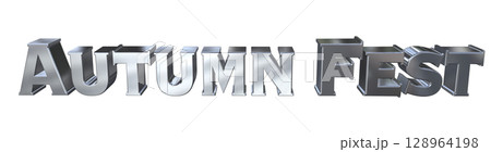 3DCG文字「Autumn Fest（オータムフェスト）」 128964198