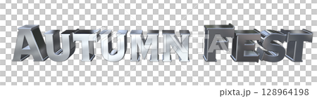 3DCG文字「Autumn Fest（オータムフェスト）」 128964198