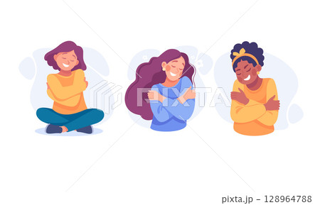Joyful and Diverse Women Embracing the Power of SelfLove, Happiness, and Togetherness Joyful and Diverse Women Embracing the Power of SelfLove, Happiness, and Togetherness 128964788