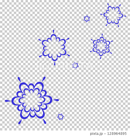 Illustration of a blue lace-like pattern 128964895
