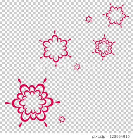 Illustration of a bright pink lace-like pattern Illustration of a bright pink lace-like pattern 128964910
