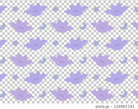 ぱたぱたコウモリパターン　4:3 PNG 128965191
