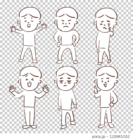 People of various facial expressions 128965282