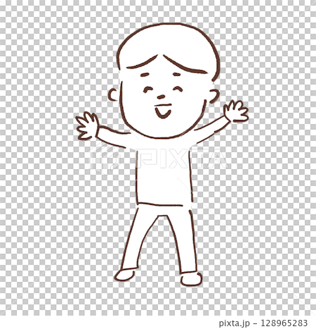 A person with a happy expression 128965283