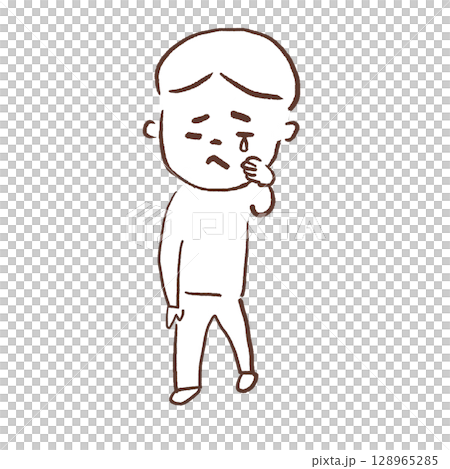 Person with sad expression 128965285