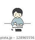 勉強をする男性 128965556