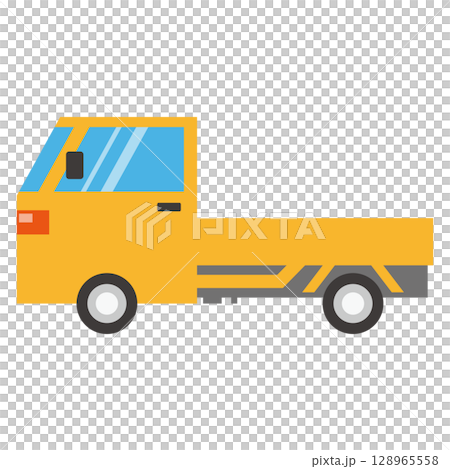 黃燈卡車的插圖 128965558