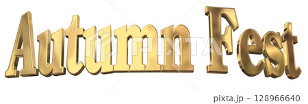 3DCG文字「Autumn Fest（オータムフェスト）」 128966640