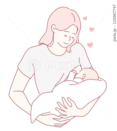 Tender Moments A Loving Mother Gently Holding Her Precious Baby with Endless Affection Tender Moments A Loving Mother Gently Holding Her Precious Baby with Endless Affection 128967747
