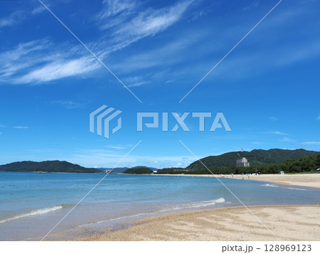 「虹ケ浜海水浴場」海開き①(山口県光市) 128969123