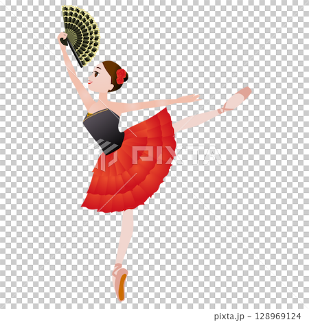 舞者的插圖_芭蕾舞劇《堂吉訶德》中芭蕾舞演員在跳舞基特里的形象 舞者的插圖_芭蕾舞劇《堂吉訶德》中芭蕾舞演員在跳舞基特里的形象 128969124