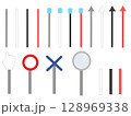 いろいろな種類のシンプルな指示棒アイコンセット 128969338
