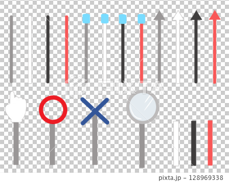 Various types of simple pointer icon set Various types of simple pointer icon set 128969338