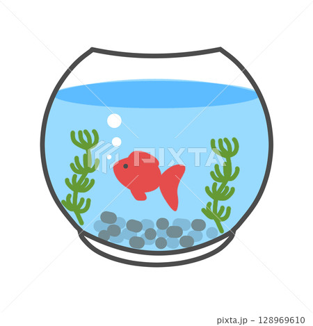 金魚鉢イラスト 128969610