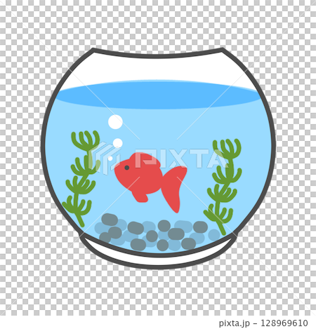 金魚鉢イラスト 128969610