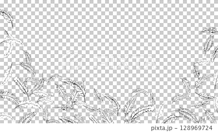 手繪線條羽毛飄揚的框架（16:9）1 128969724