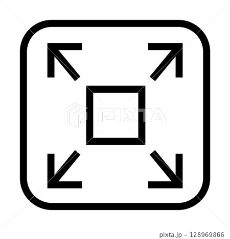 サイズ拡大のアイコンイラスト サイズ拡大のアイコンイラスト 128969866