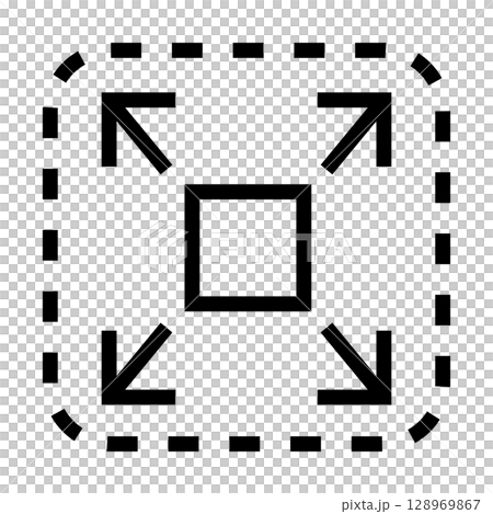 Size enlargement icon illustration 128969867
