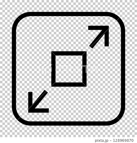Size enlargement icon illustration 128969870