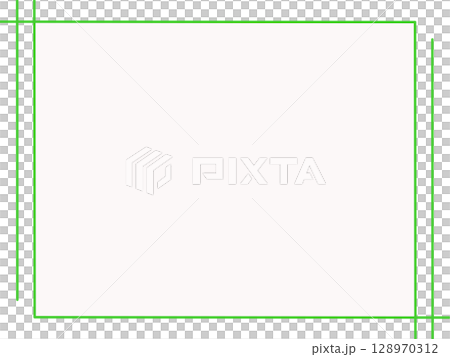 Green straight frame material (white background) Green straight frame material (white background) 128970312